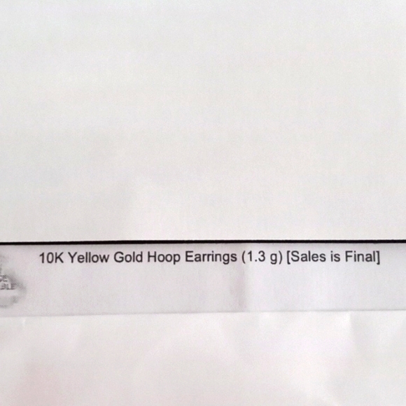 10K YELLOW GOLD HOOP EARRINGS - Picture 4 of 4